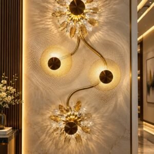 Luxury Crystal Floral Duo Wall Light