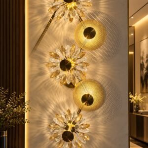 Luxury Crystal Floral Cascade Wall Light