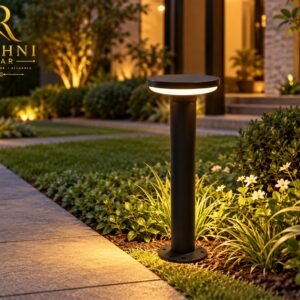 Modern Round Cap Bollard Garden Light