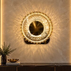 Luxury Crystal Ring Halo Wall Light