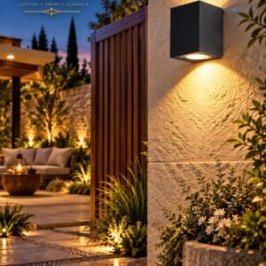 Modern Cube Up & Down Outdoor Wall Light