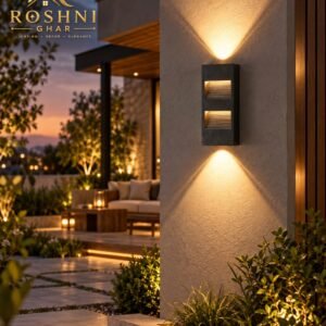Modern Double Louvre Outdoor Wall Light