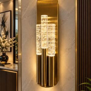 Luxury Triple Crystal Tube Wall Light