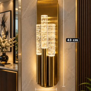 Luxury Triple Crystal Tube Wall Light