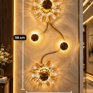 Luxury Crystal Floral Duo Wall Light