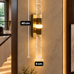 Luxury Bubble Crystal Tube Wall Light