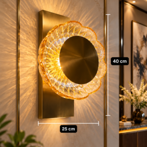 Golden Crystal Bloom Wall Light