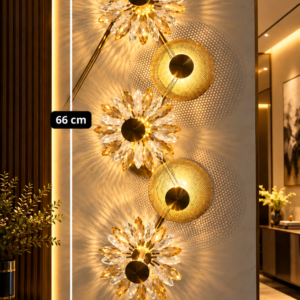 Luxury Crystal Floral Cascade Wall Light