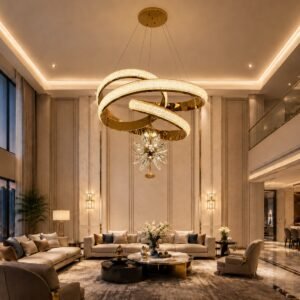Luxury Crystal Triple Orbit Hanging Light